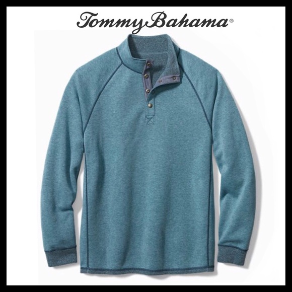 Tommy Bahama Other - Tommy Bahama Men’s Palm Canyon Flip Coast Reversible Fleece Sweater Size (Large)